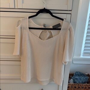 Anthropologie Elegant Cream Women's Top